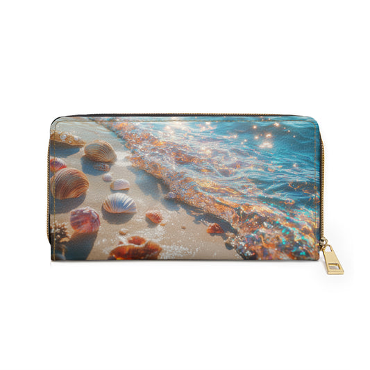 Aqua Beach Vibes Cell Phone Clutch Wallet