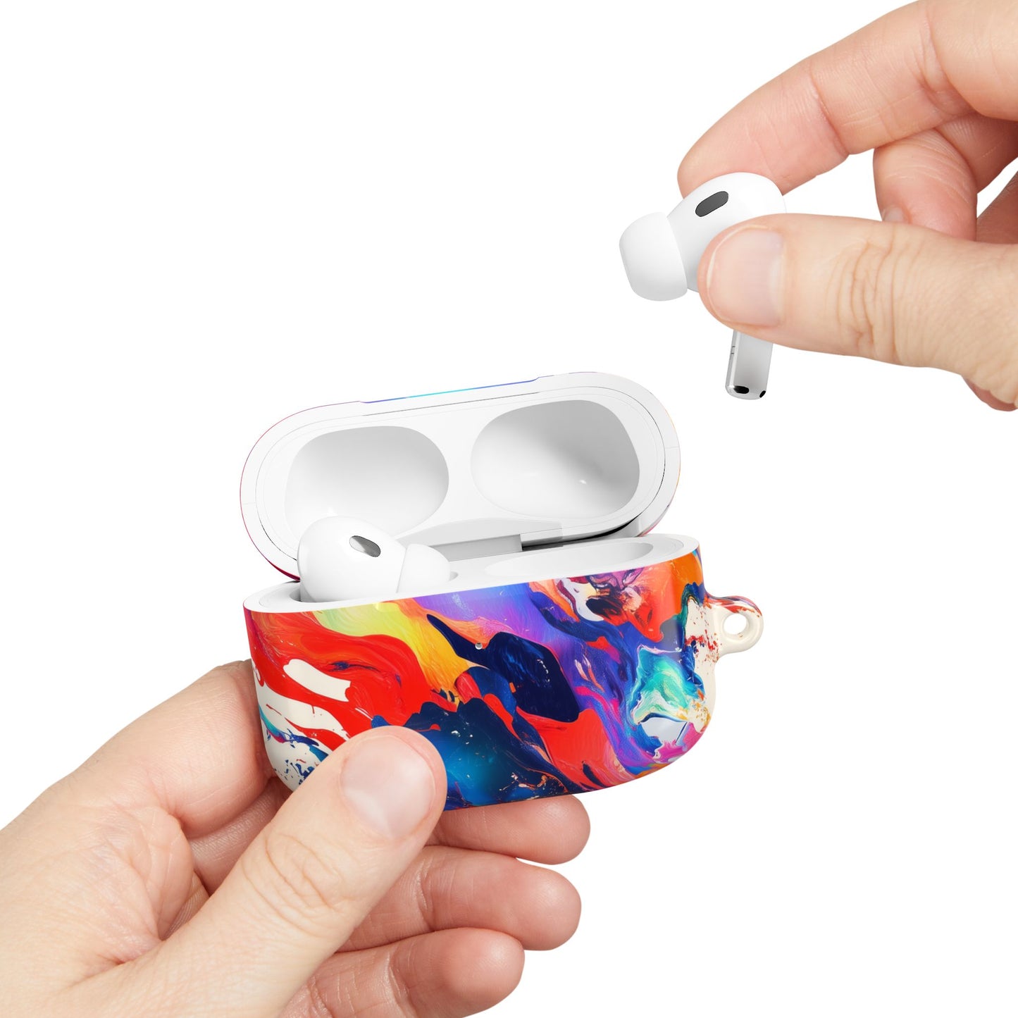 Vibrant Abstract Art AirPod Case – Color Splash Design with Bold, Stylish Protection for Music Lovers