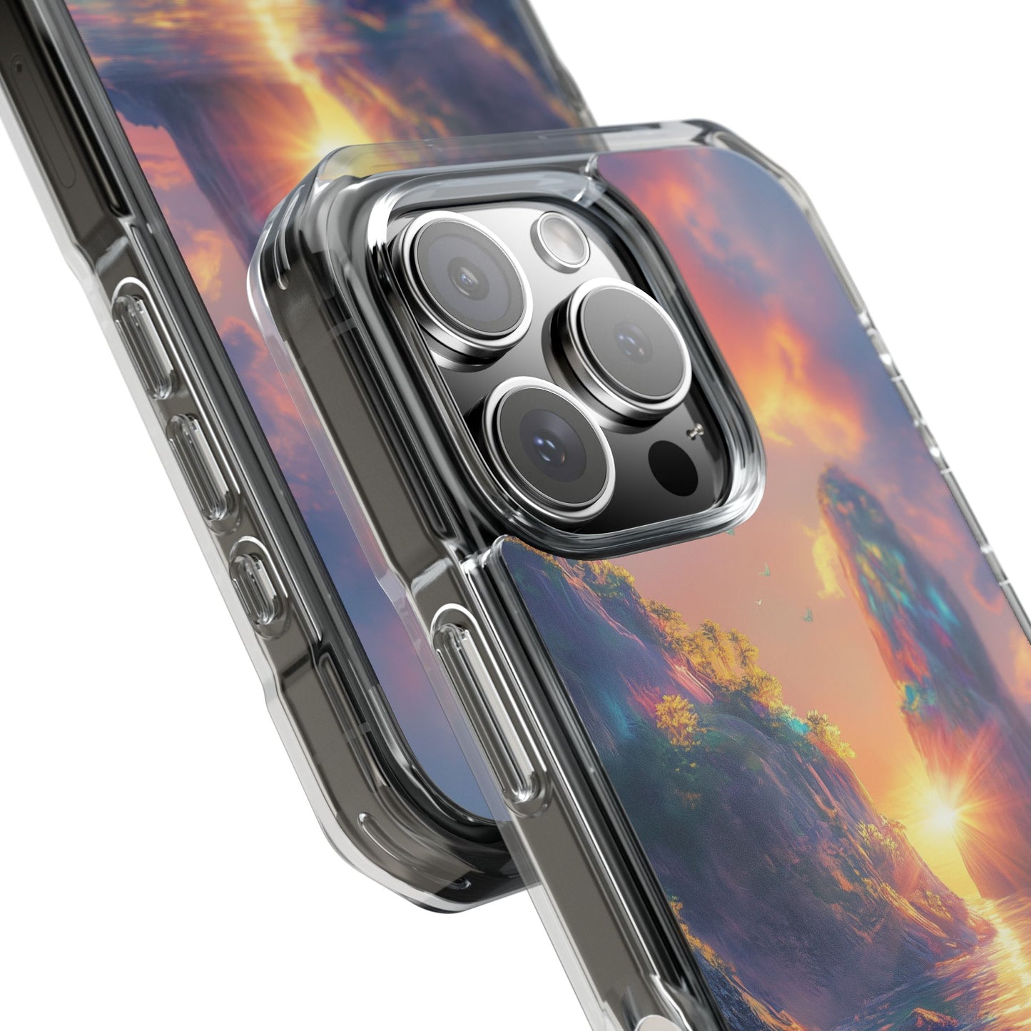 Iridescent Island Wave Magnetic Clear iPhone Case