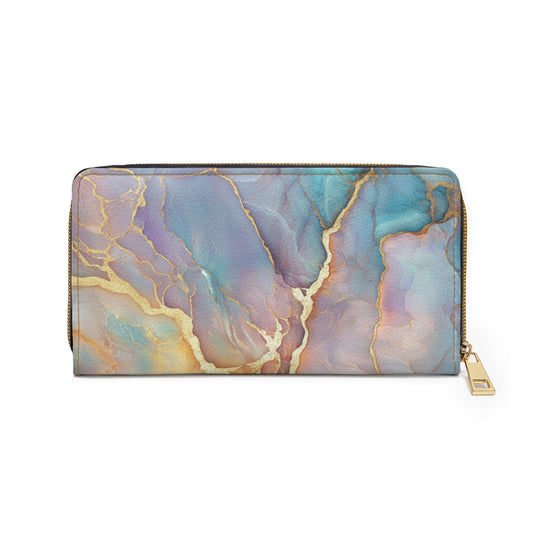 Cracked Gold Infused Marble – Elegant Phone Clutch Wallet for Fashion Lovers