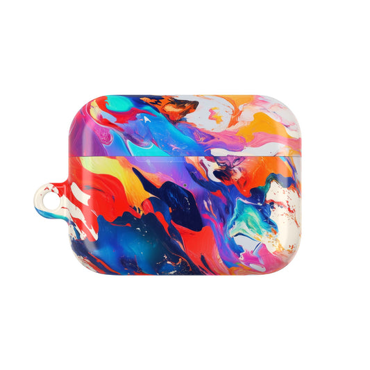 Vibrant Abstract Art AirPod Case – Color Splash Design with Bold, Stylish Protection for Music Lovers
