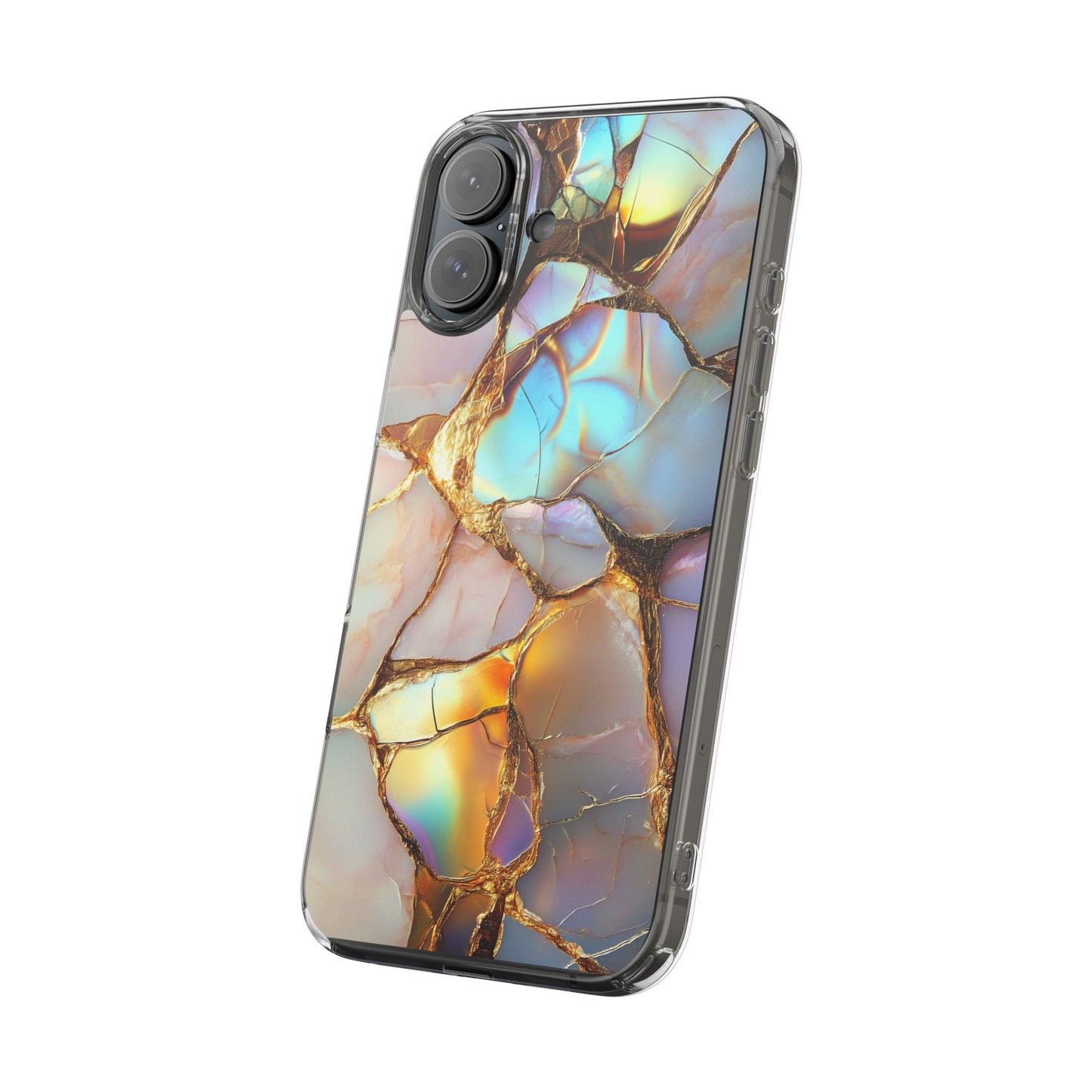 Elegant Iridescent Gold Marble iPhone Case