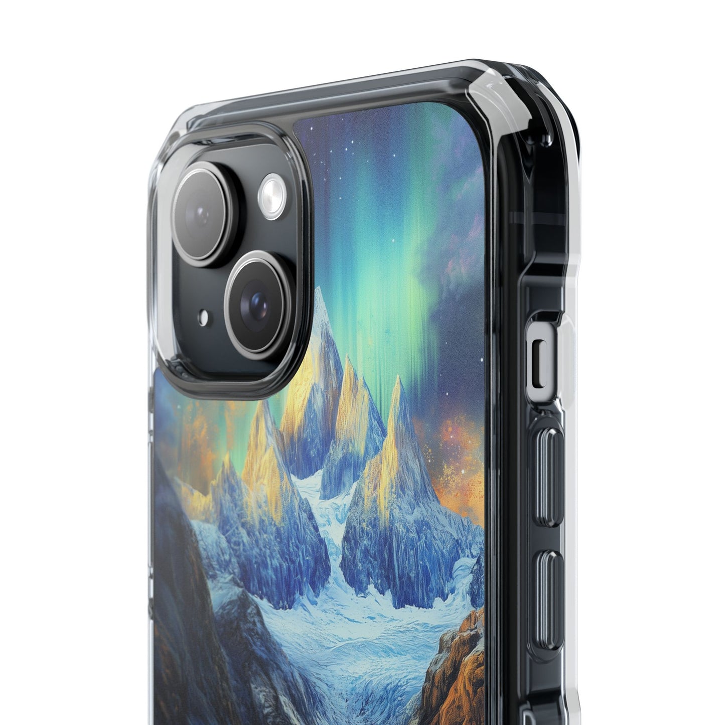 Glacial Majesty Oil Painting Magnetic Clear Impact iPhone Case