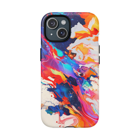 Vibrant Tough Magnetic Case - Color Splash Design for iPhone