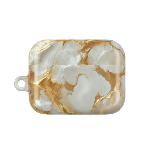 Lustrous Iridescent Gold & White Camo AirPods Case
