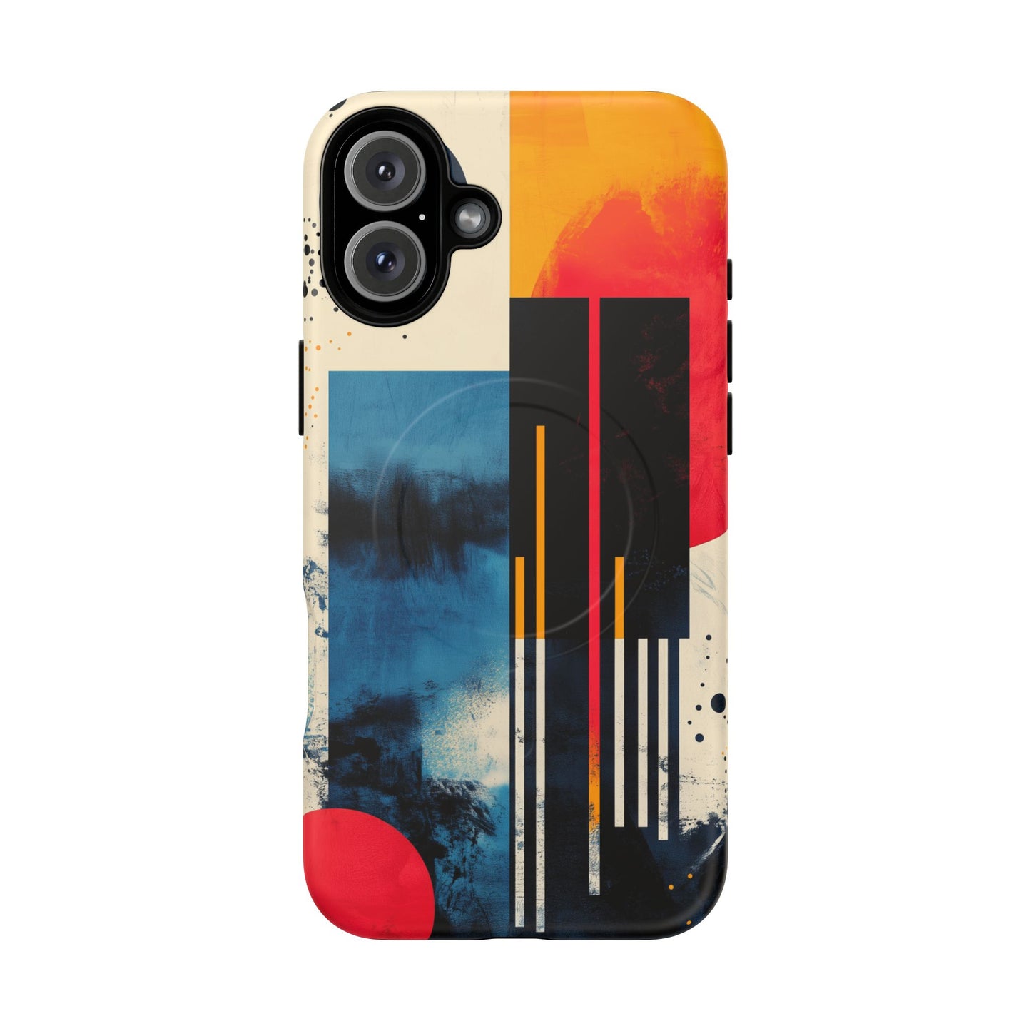 Abstract Tough Magnetic Phone Case - Colorful Geometric Design