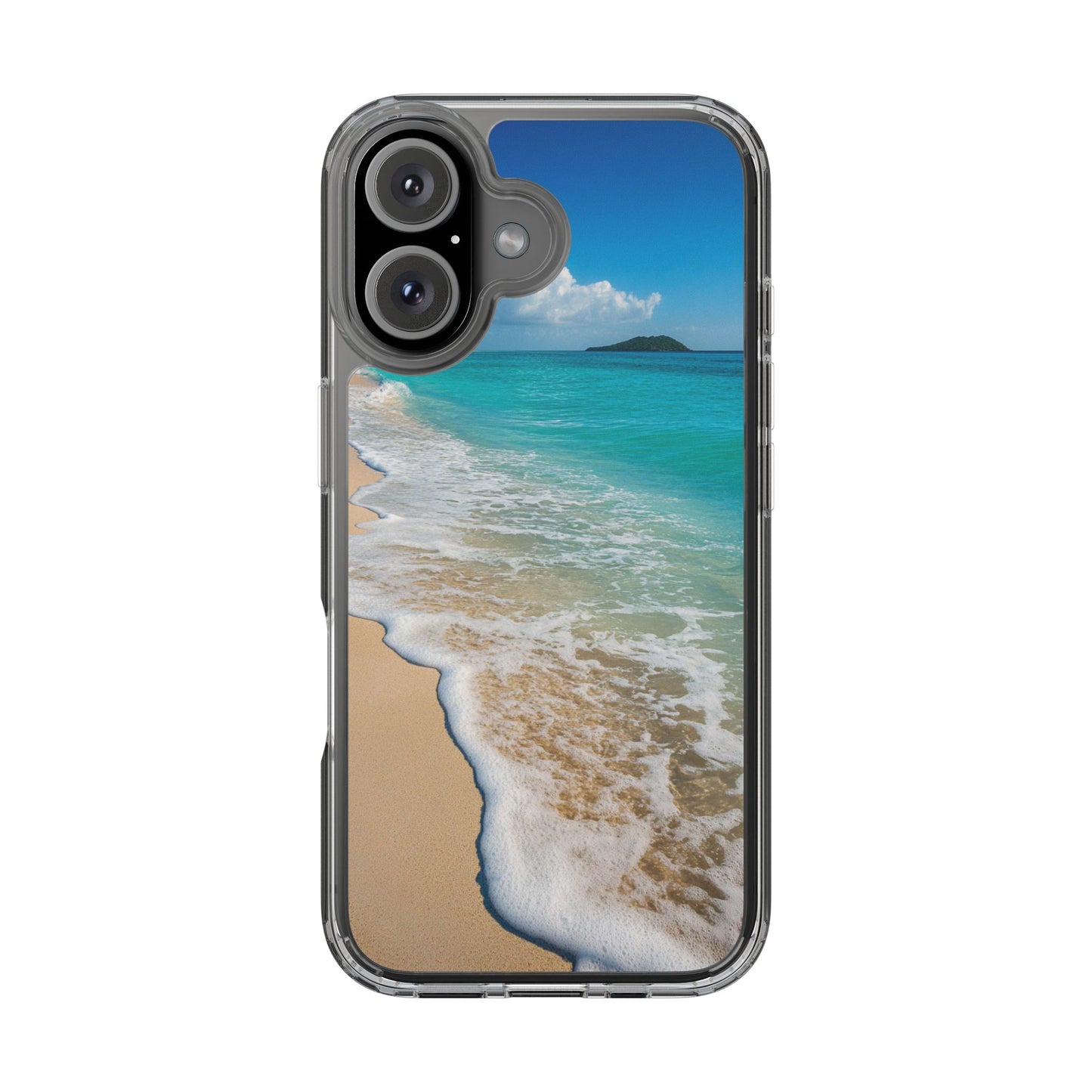 Beach Paradise Clear iPhone Case - Summer Vibe Ocean Design