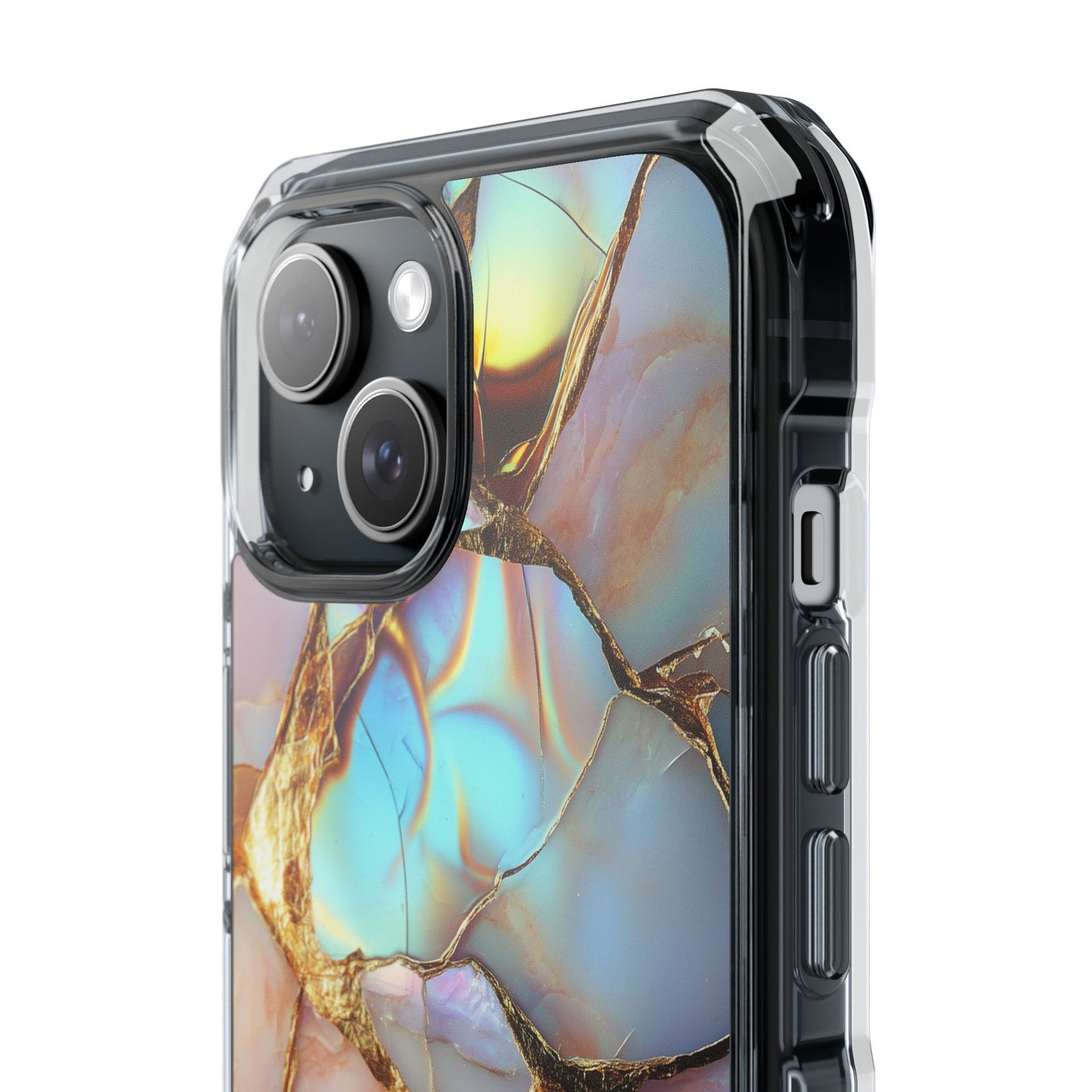 Elegant Iridescent Gold Marble iPhone Case