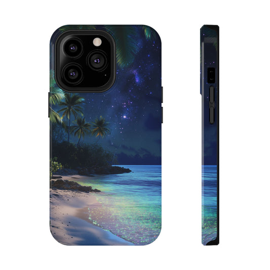 Tropical Night Glow Tough iPhone Case