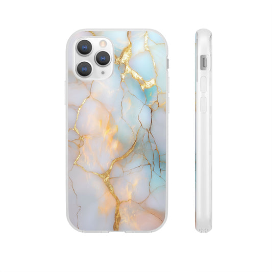 Iridescent Gold Fractured iPhone Flexi Case