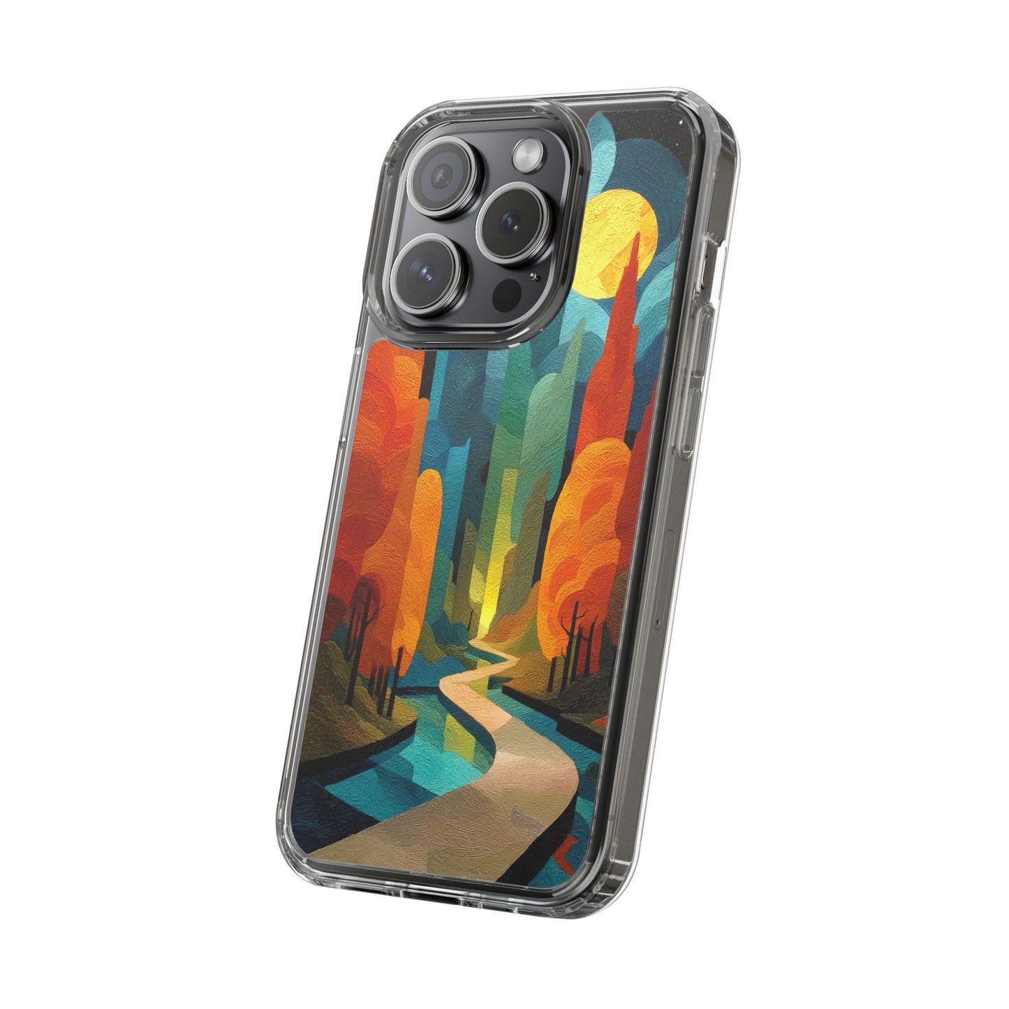 Vibrant Deep Art Landscape Phone Case - Clear Protective Cover for Nature Lovers