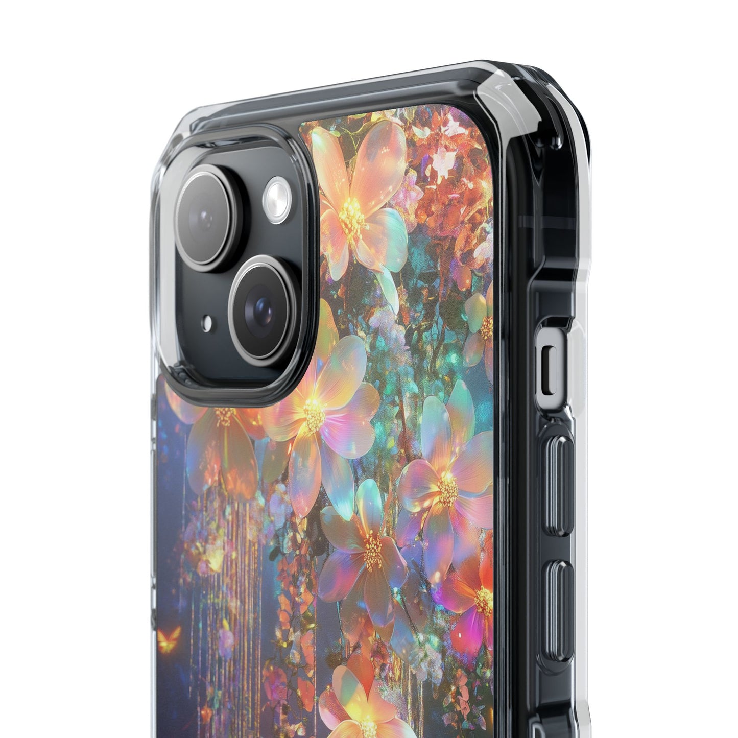 Magnetic Clear Impact Botanical iPhone Case