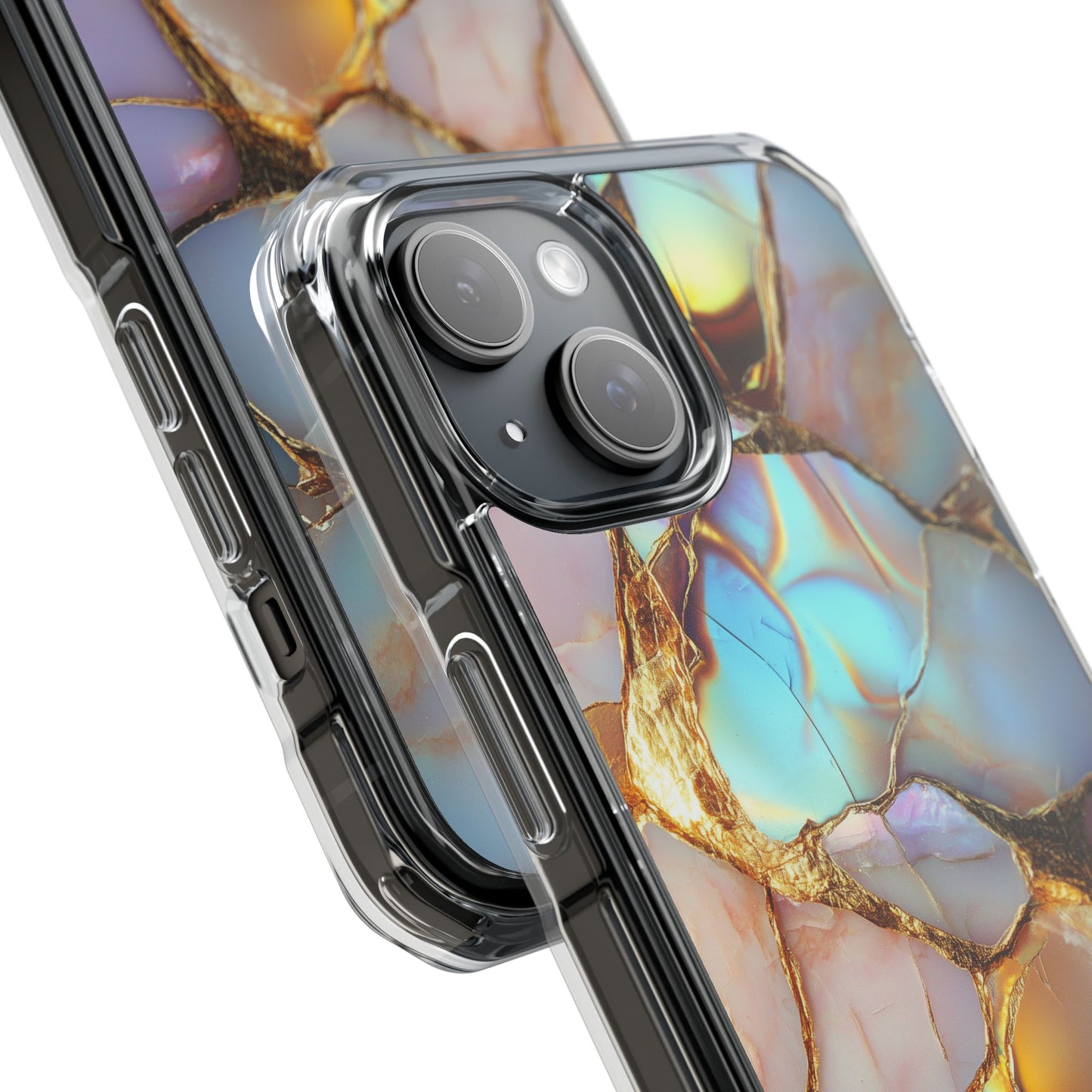 Elegant Iridescent Gold Marble iPhone Case