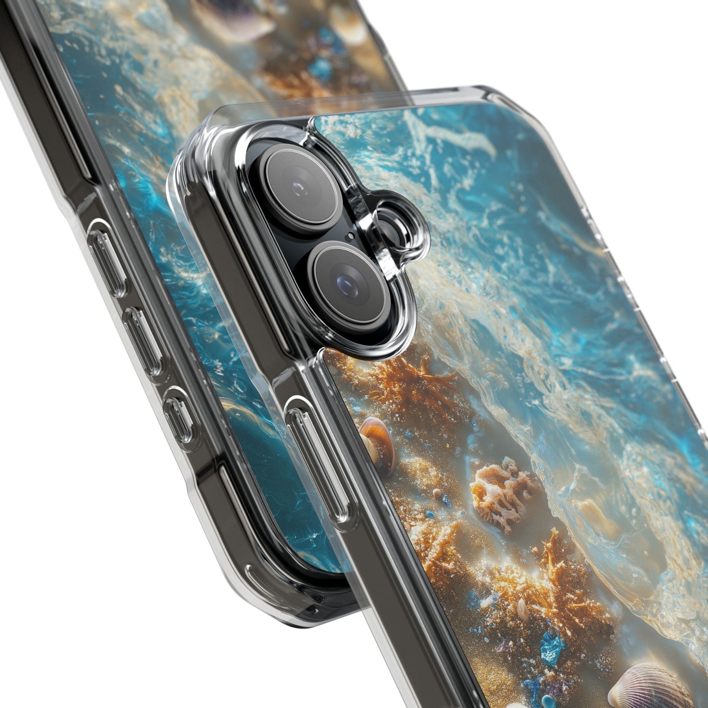 Aqua Seashell Serenity iPhone Case