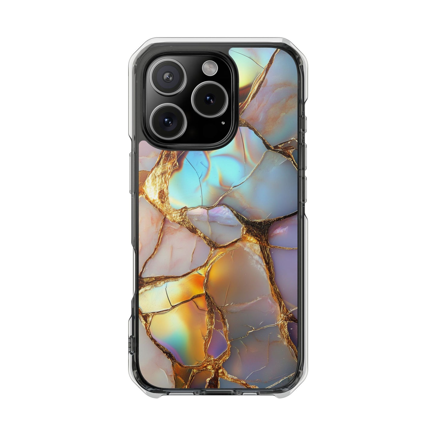 Elegant Iridescent Gold Marble iPhone Case
