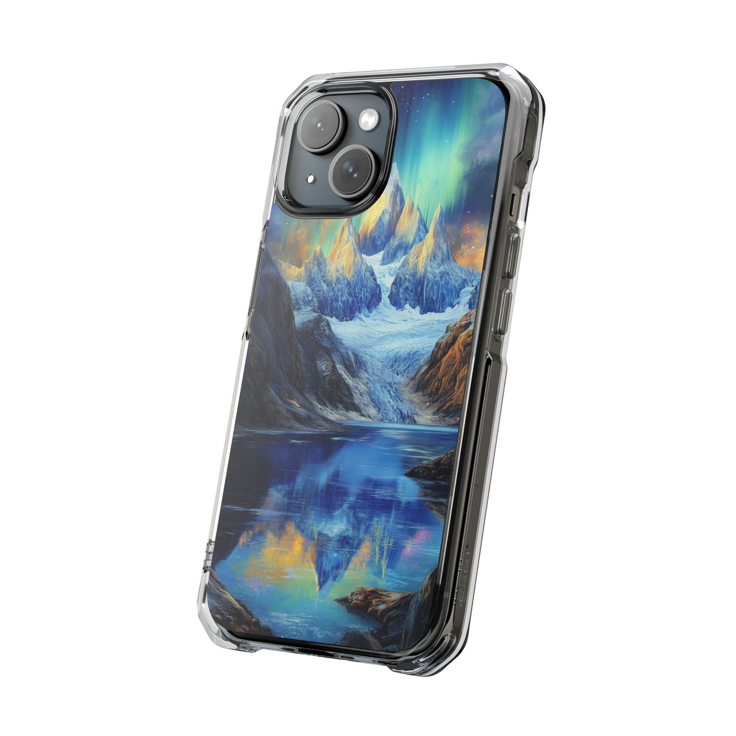 Glacial Majesty Oil Painting Magnetic Clear Impact iPhone Case