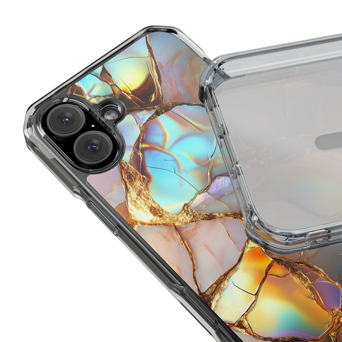Elegant Iridescent Gold Marble iPhone Case