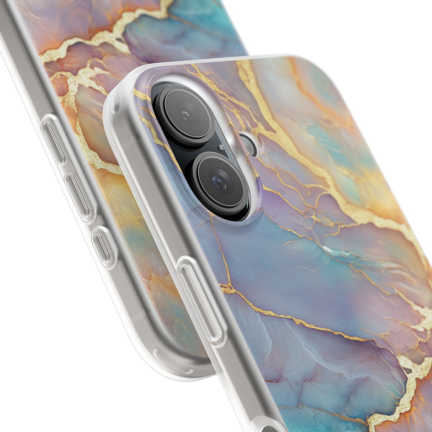 Golden Ocean Marble iPhone Flexi Case