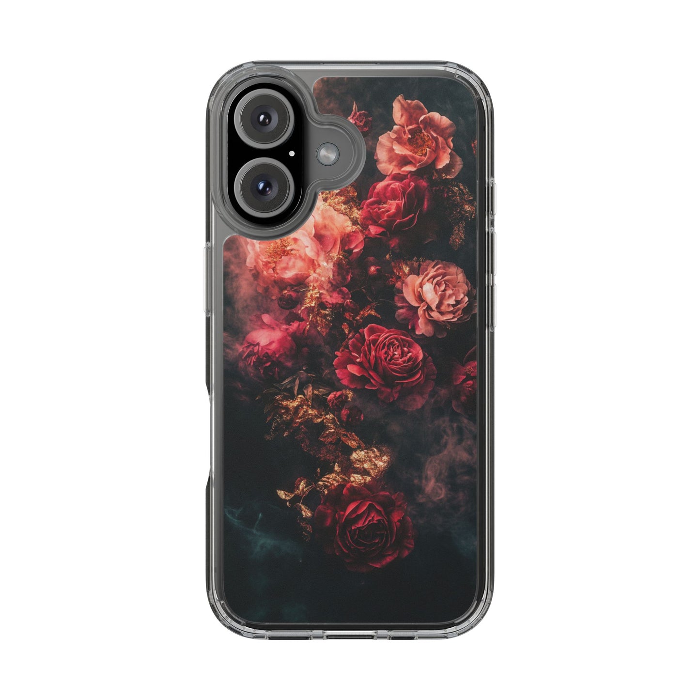 Floral Elegance Clear iPhone Case – Delicate Rose Design with Timeless Charm