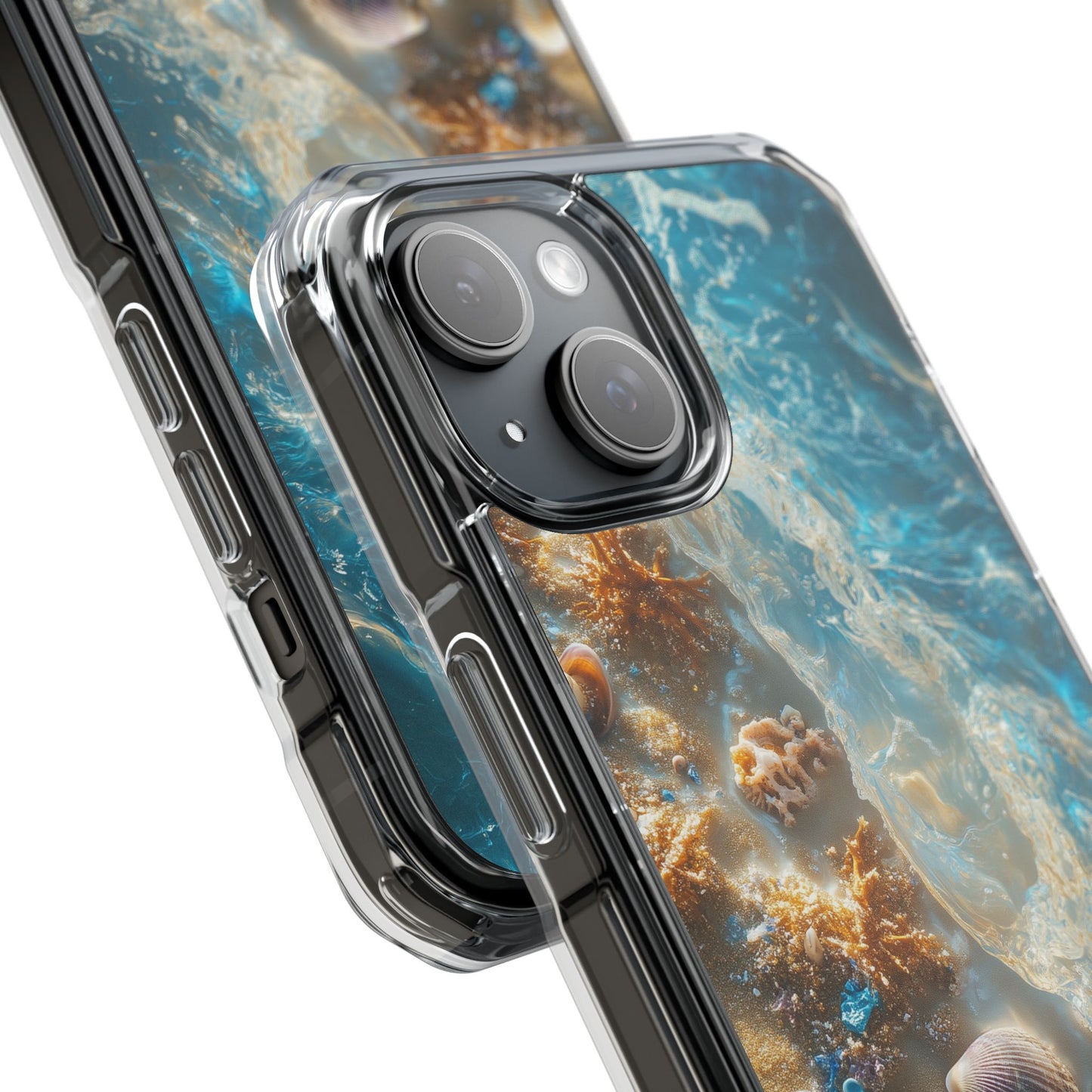 Aqua Seashell Serenity iPhone Case