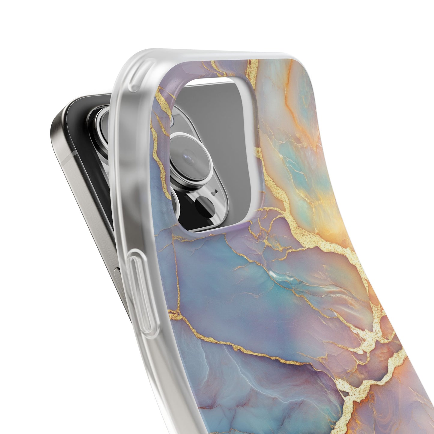 Golden Ocean Marble iPhone Flexi Case