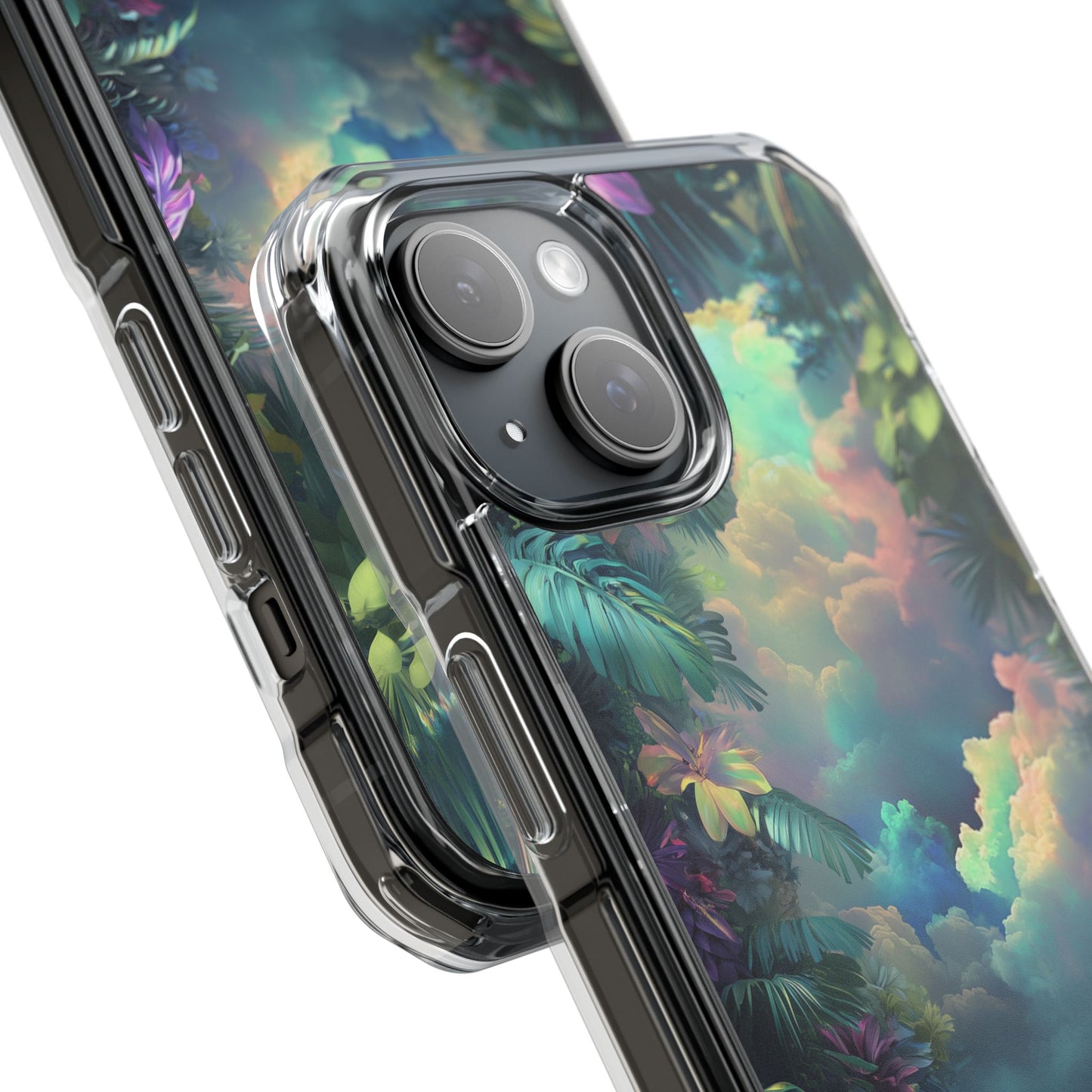 Tropical Jungle Magnetic Clear Impact iPhone Case