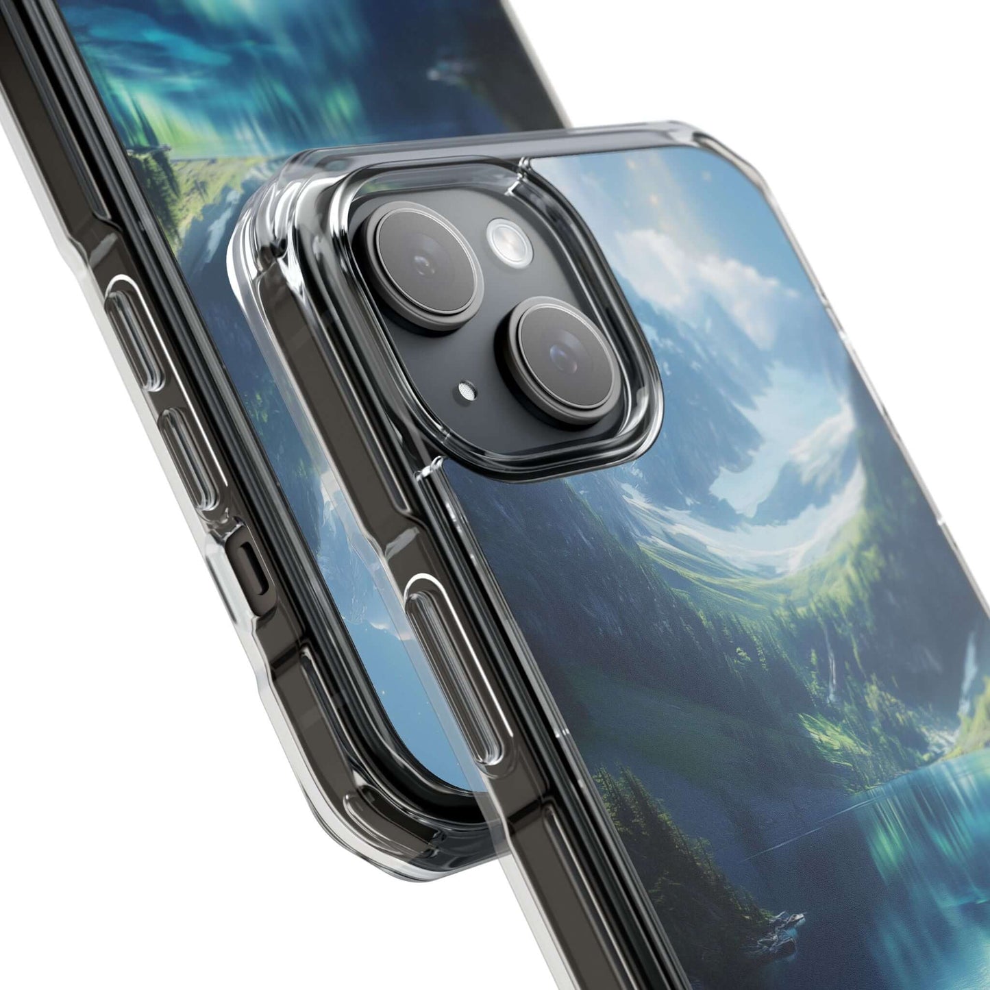 Ethereal Glacial Lake Magnetic Clear Impact iPhone Case