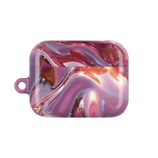 Pink Metallic Wave AirPod Case