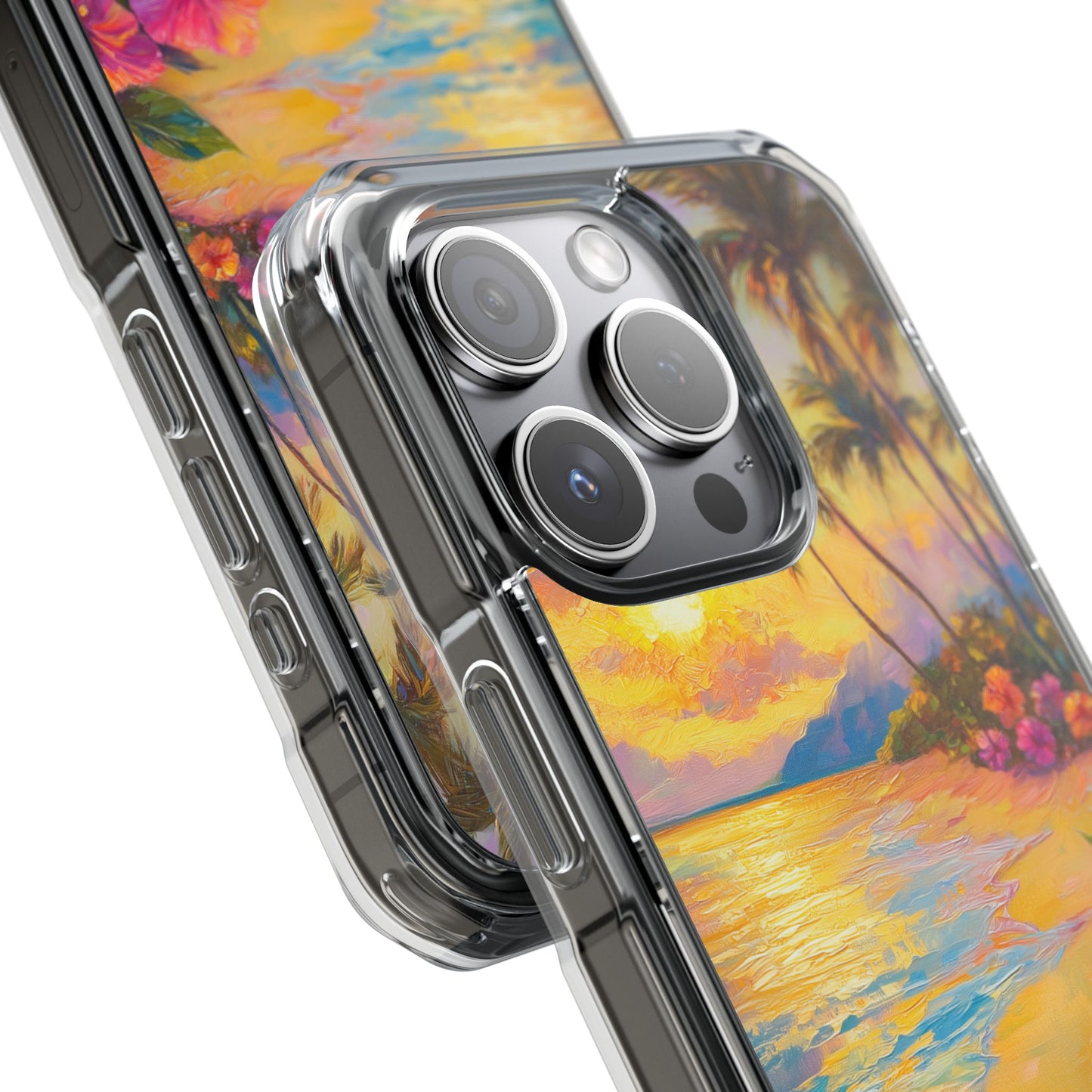 Tropical Paradise Oil Painting Magnetic iPhone Case