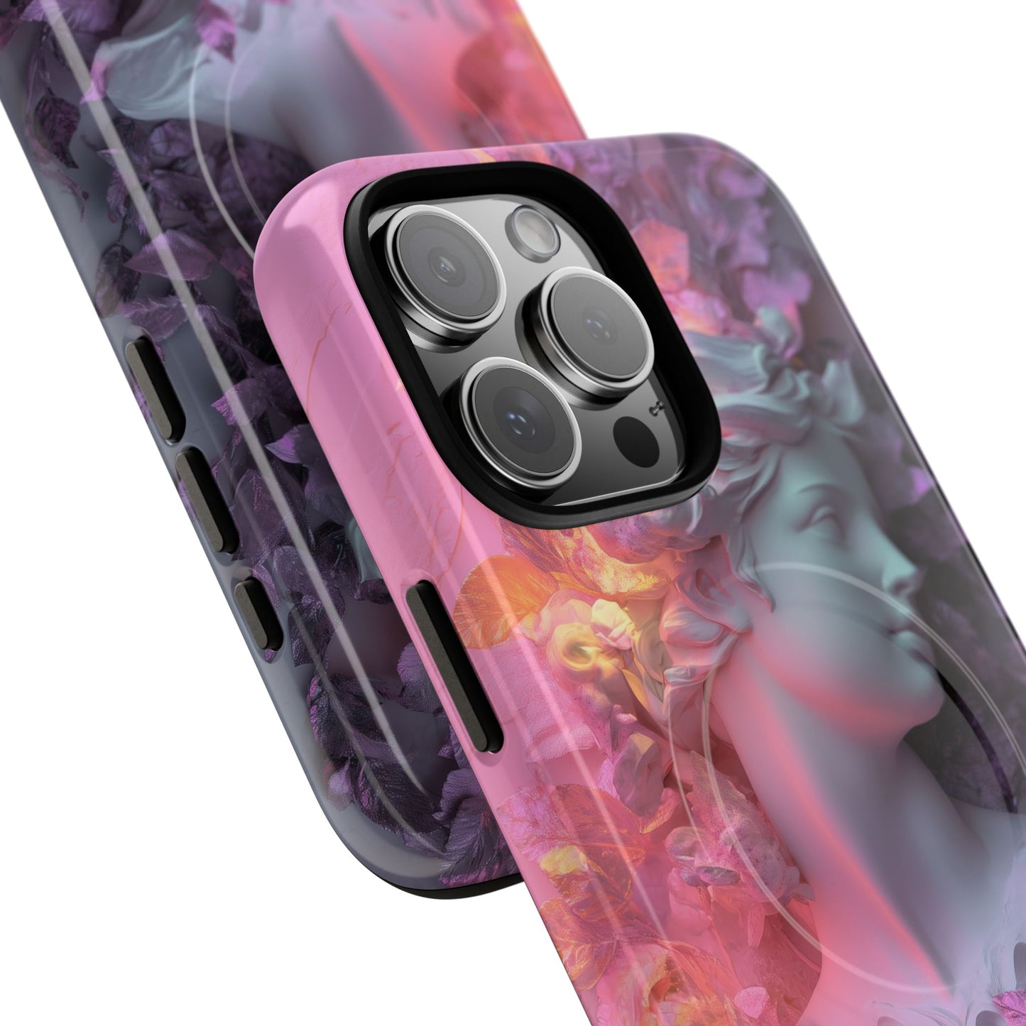 Artistic Tough Magnetic iPhone Case - Floral Goddess Design