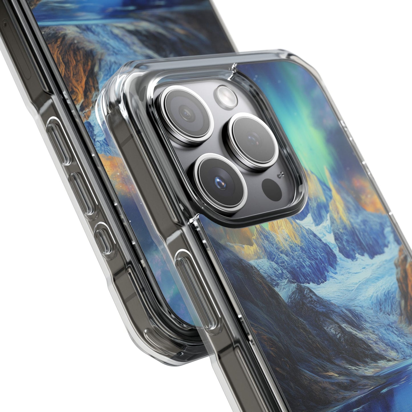 Glacial Majesty Oil Painting Magnetic Clear Impact iPhone Case