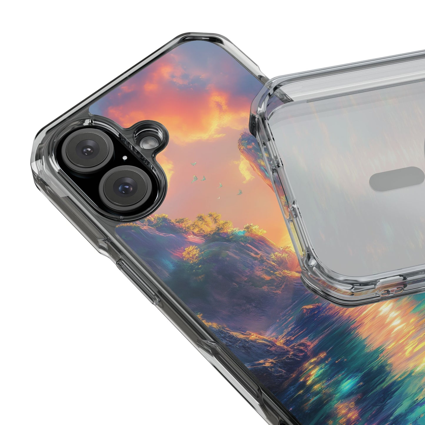 Iridescent Island Wave Magnetic Clear iPhone Case
