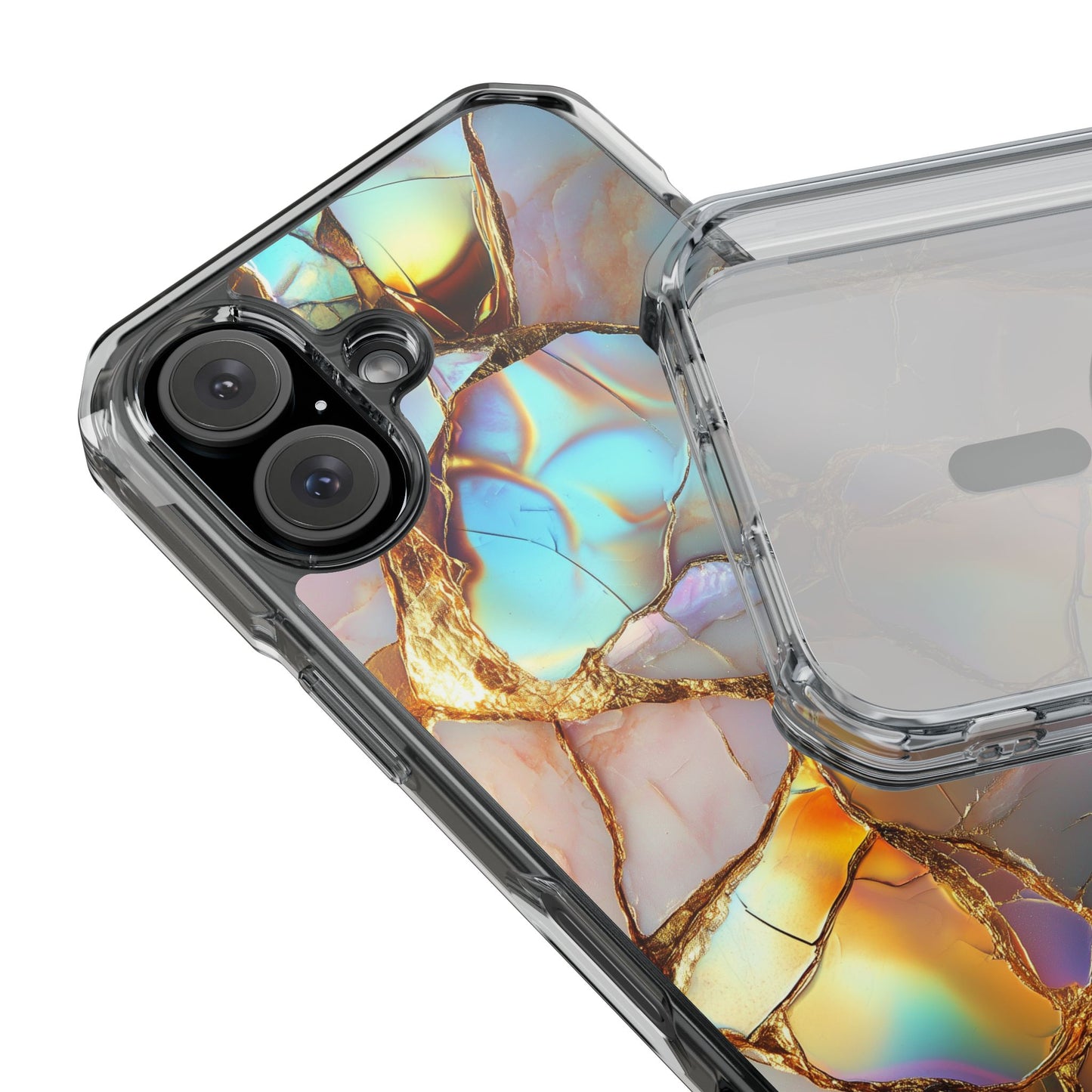 Elegant Iridescent Gold Marble iPhone Case