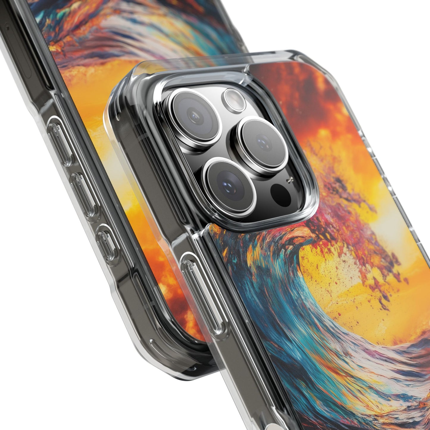 Radiant Sunset Swell Magnetic Clear iPhone Case