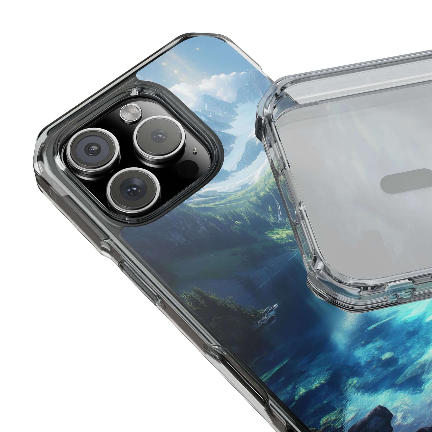 Ethereal Glacial Lake Magnetic Clear Impact iPhone Case