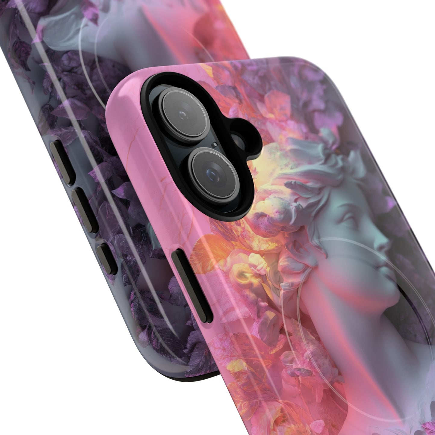 Artistic Tough Magnetic iPhone Case - Floral Goddess Design