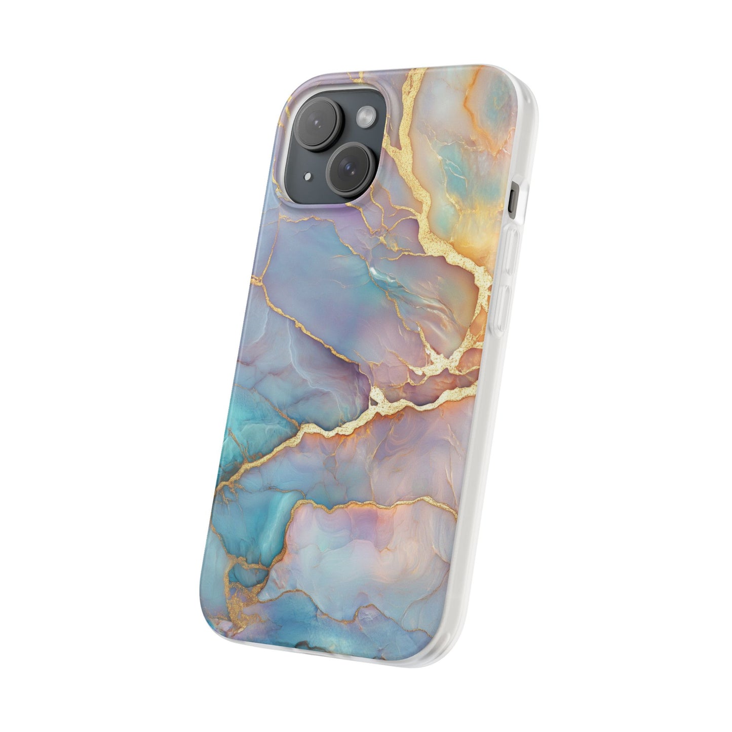 Golden Ocean Marble iPhone Flexi Case