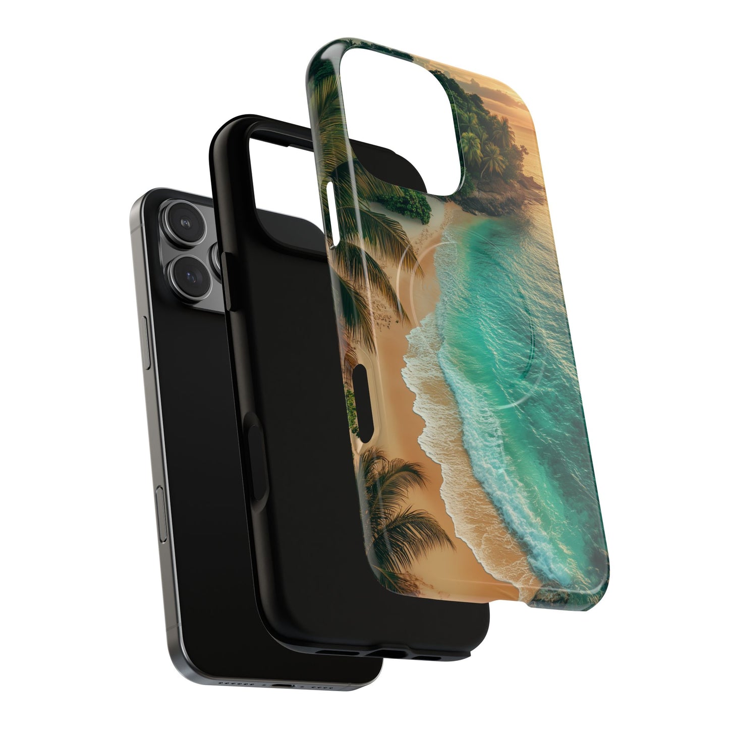 Tropical Beach Tough Magnetic Phone Case - Stylish Protection for Outdoor Lovers