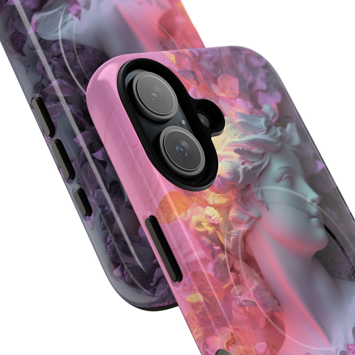 Artistic Tough Magnetic iPhone Case - Floral Goddess Design