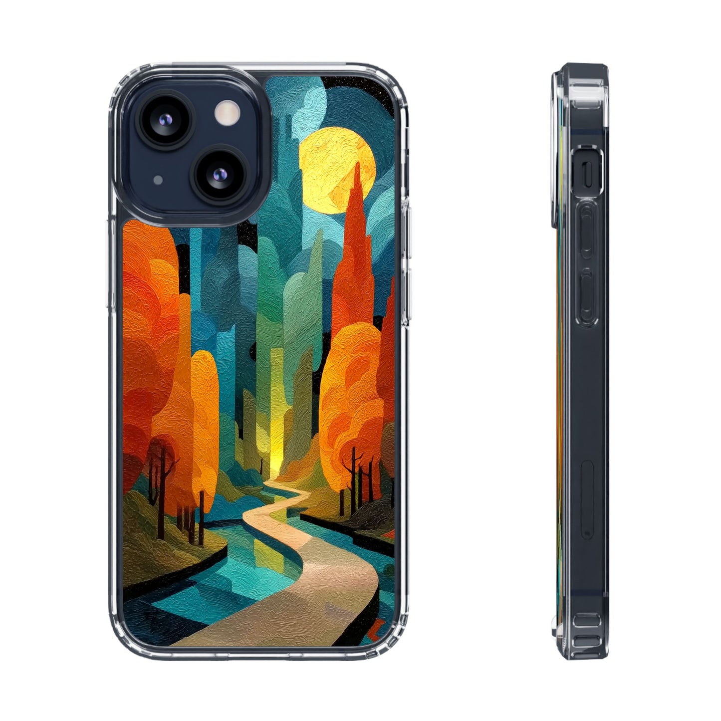 Vibrant Deep Art Landscape Phone Case - Clear Protective Cover for Nature Lovers