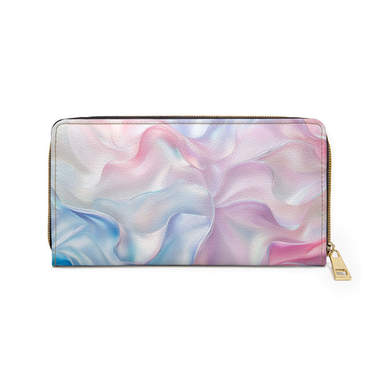 Lustrous Mother-of-Pearl Cell Phone Clutch Wallet