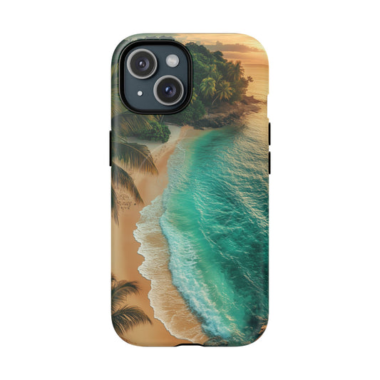 Tropical Beach Tough Magnetic Phone Case - Stylish Protection for Outdoor Lovers