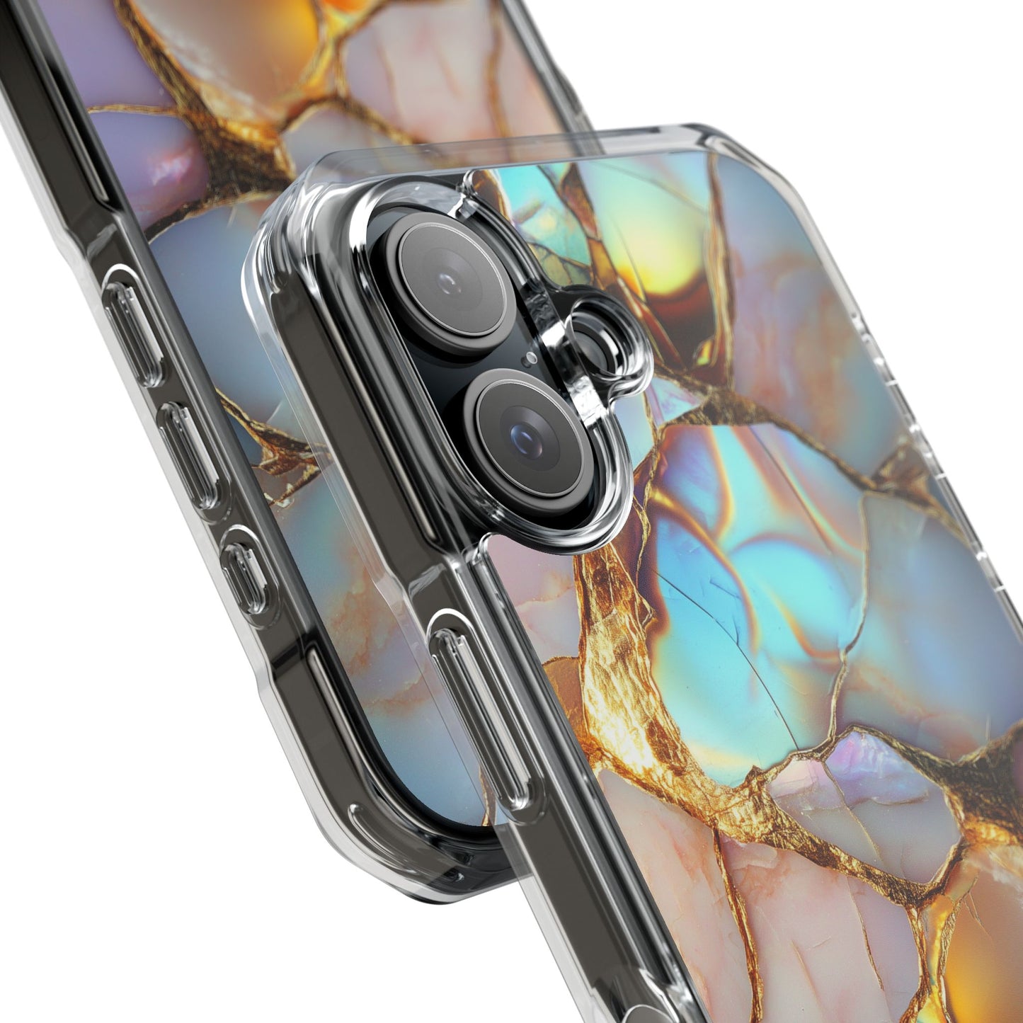 Elegant Iridescent Gold Marble iPhone Case