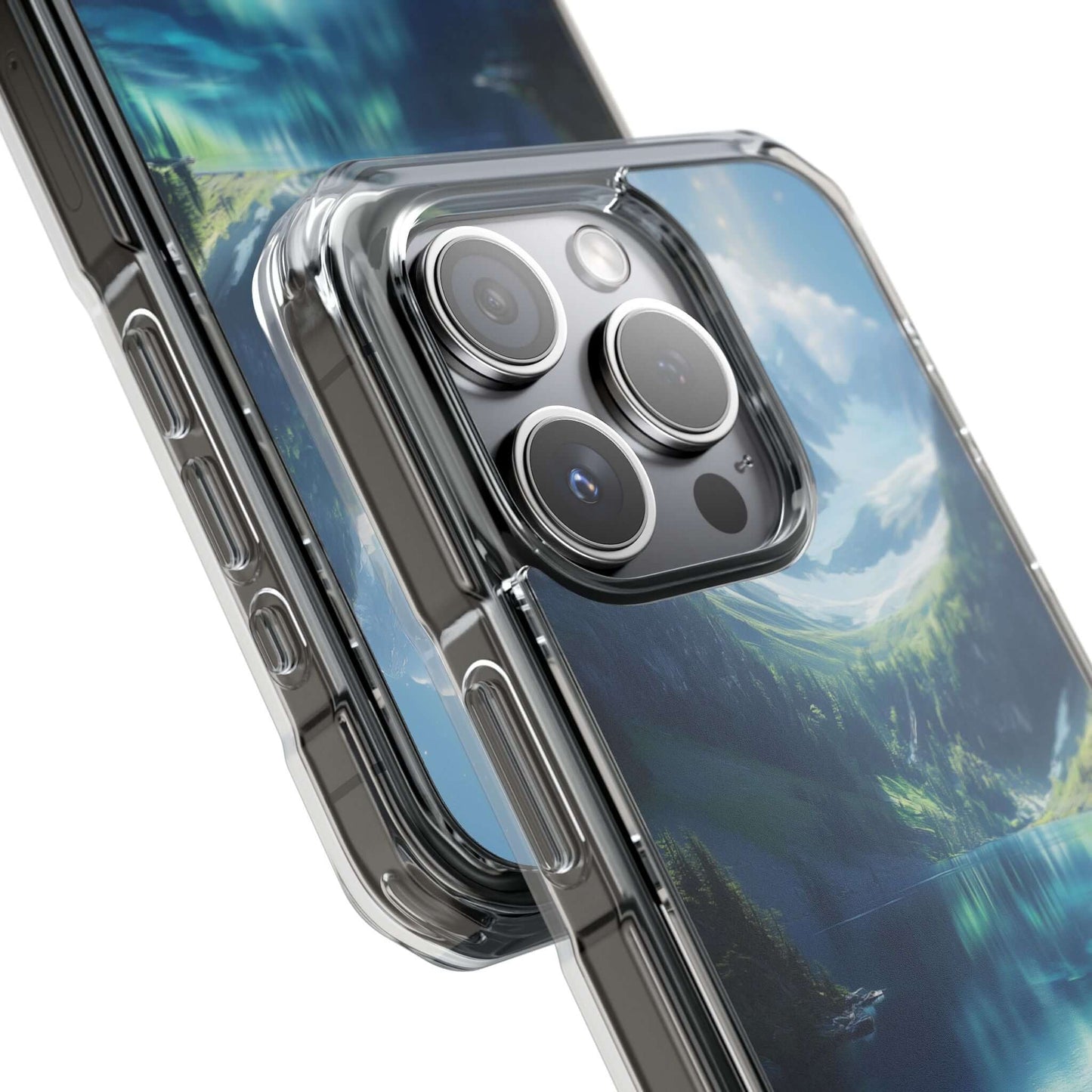 Ethereal Glacial Lake Magnetic Clear Impact iPhone Case