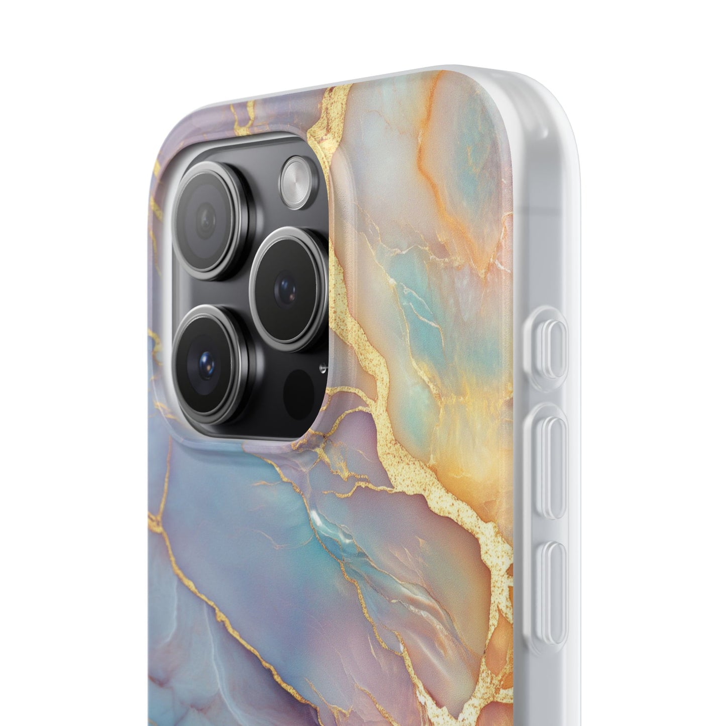 Golden Ocean Marble iPhone Flexi Case