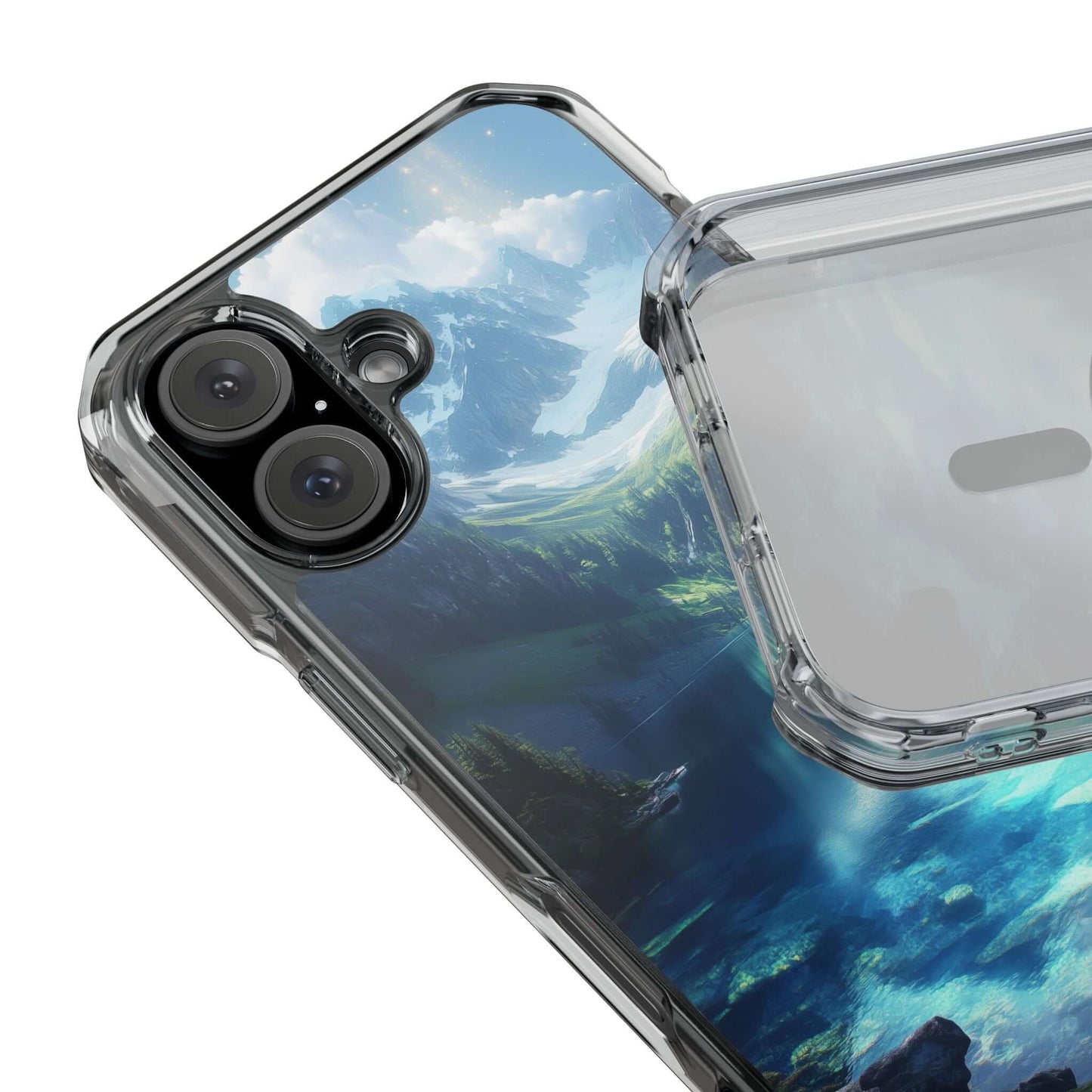 Ethereal Glacial Lake Magnetic Clear Impact iPhone Case