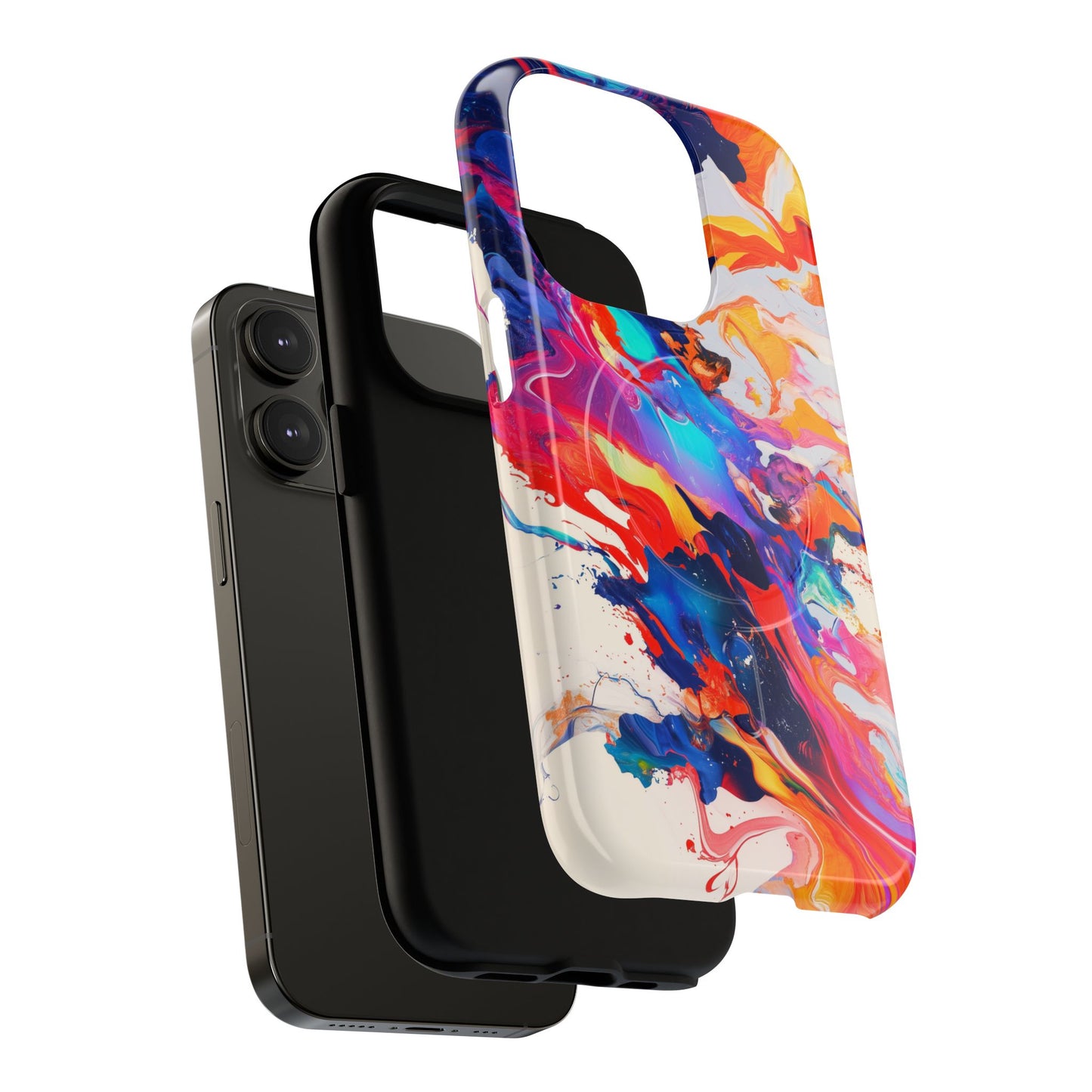 Vibrant Tough Magnetic Case - Color Splash Design for iPhone