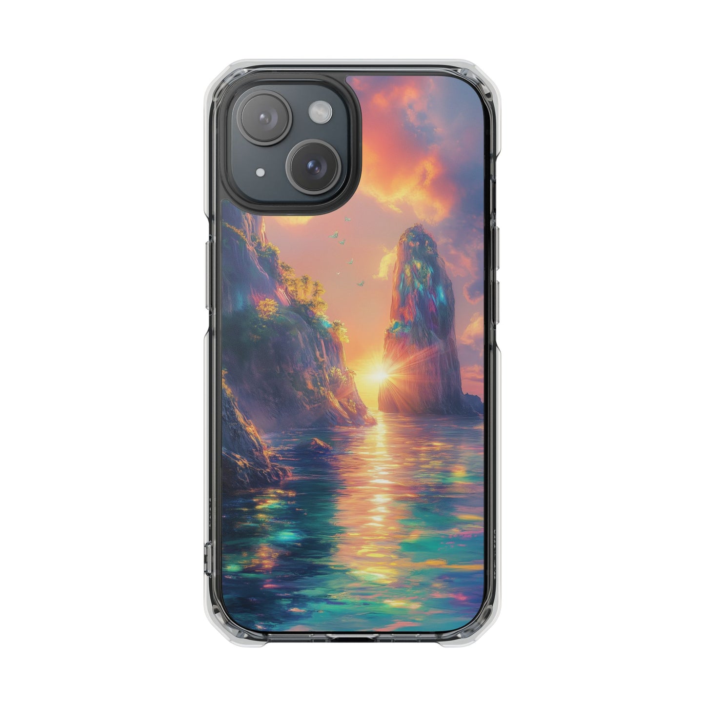 Iridescent Island Wave Magnetic Clear iPhone Case