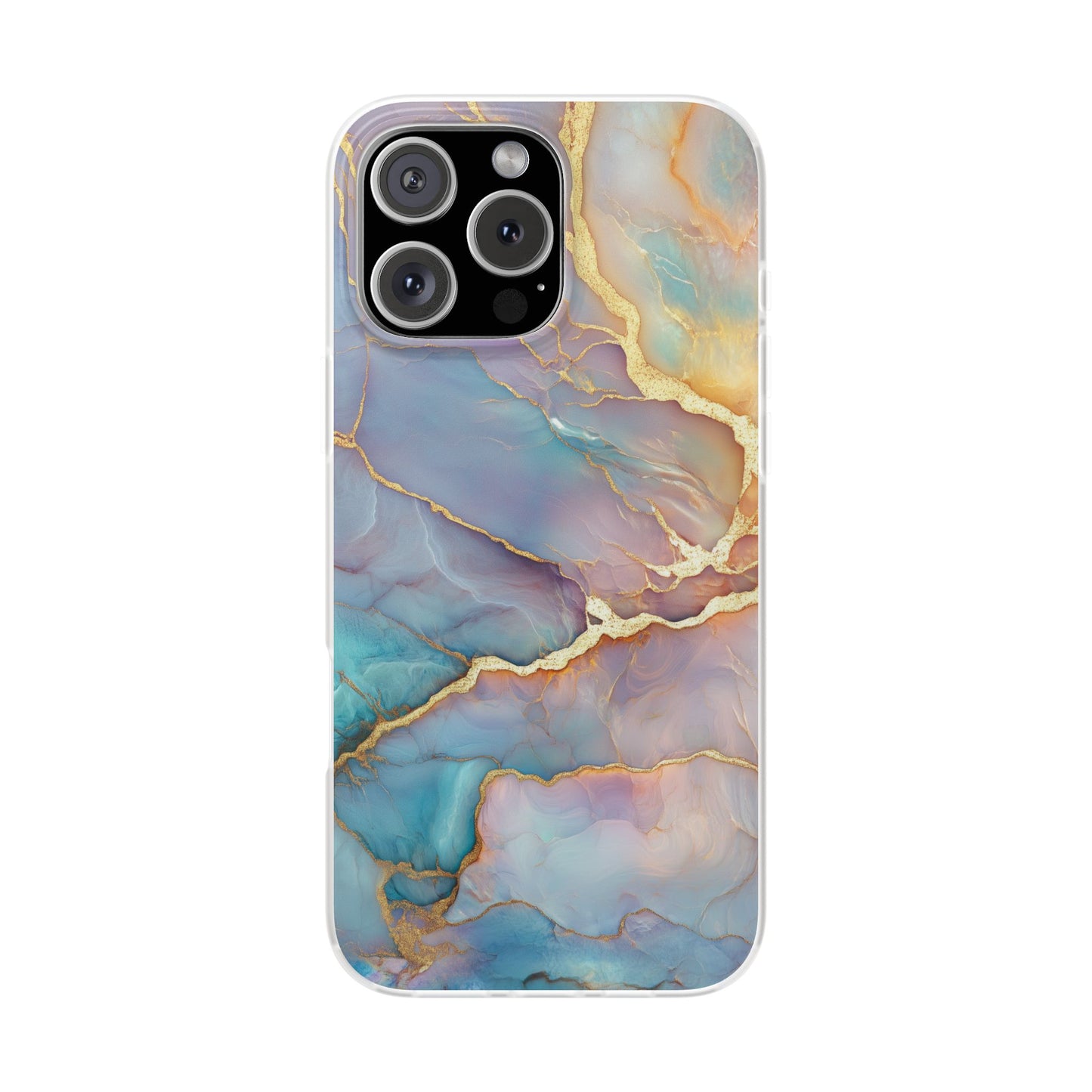 Golden Ocean Marble iPhone Flexi Case