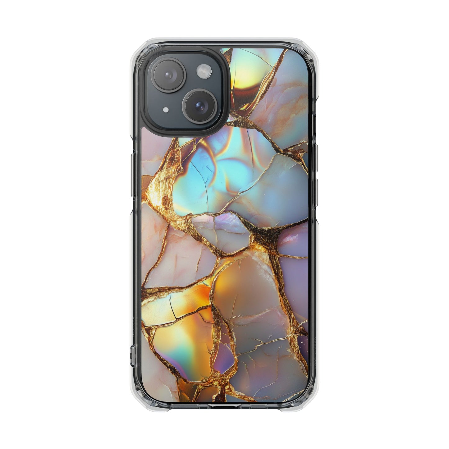Elegant Iridescent Gold Marble iPhone Case
